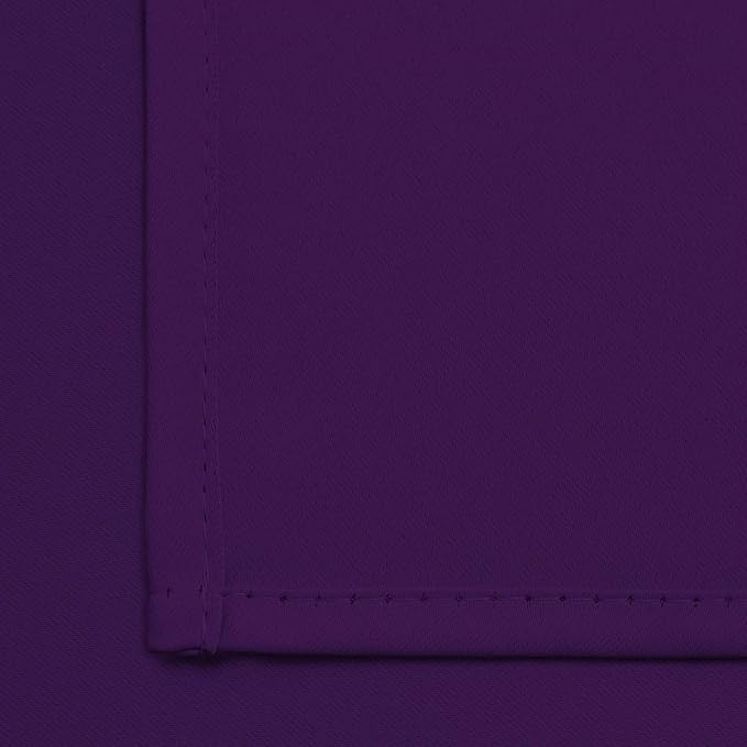 Yakamok Blackout Curtains Room Darkening Thermal Insulated Grommet top Window Curtains for Living Room, 38 x 45 Inch, Purple, Set of 2