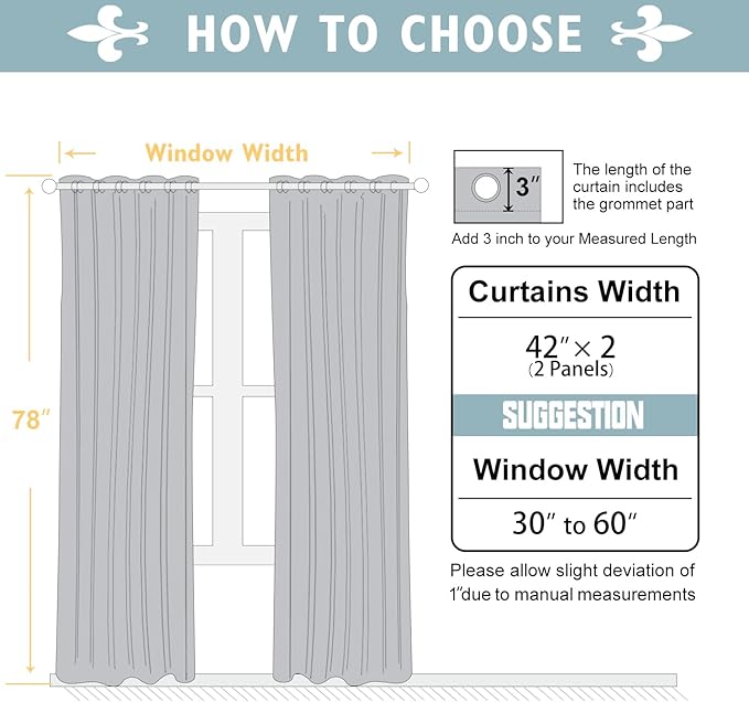ChrisDowa Blackout Curtains 78 inches Long for Bedroom - 2 Panels Set Grommet Thermal Insulated Room Darkening Curtains for Living Room (Forest Green, 42 x 78 Inch)