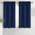 DWCN Navy Blue Blackout Curtains for Bedroom 54 Inches Long 2 Panels Set Window Drapes Thermal Insulated Room Darkening Rod Pocket Curtains for Kids Boys Room (W38 x L54 Inch, Navy Blue)
