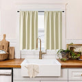 RYB HOME 100% Blackout Short Curtains for Small Window, Thermal Insulated Total Room Darkening Noise Reducing Curtains for Kitchen Bathroom Basement, 42 inches Wide by 45 inches Long, Beige