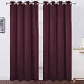 LEMOMO Blackout Curtains 66 x 95 inch/Burgundy Red Curtains Set of 2 Panels/Thermal Insulated Room Darkening Bedroom Curtains