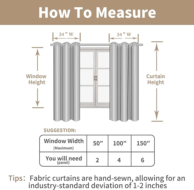 LAMIT Sheer Linen Curtains 63 inches Length, Light Filtering Panels Bronze Grommet Linen Textured Neutral Drapes for Kitchen/Bedroom, Natural, 2 Panels, 34 x 63 Inch