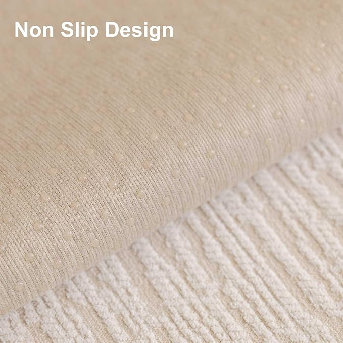 Soft Waterproof Chenille Cover Washable, Non Slip Sectional Sofa Covers for 3 Cushion Couch Sofa L Sharped Sofa Slipcover for Pets, Furniture Protector (1 PCS 36"x70" White)