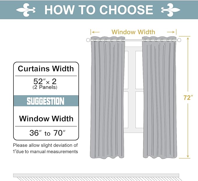 ChrisDowa 100% Blackout Curtains for Bedroom with Black Liner, 2 Thick Layers Total Blackout Thermal Insulated Grommet Window Curtains 2 Panels Set (Royal Purple, 52 x 72 Inch)