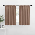 NICETOWN RV Blackout Curtains for Camper Windows, Window Treatment Thermal Insulated Rod Pocket Small Blackout Draperies/Drapes for Bedroom/Kitchen (Cappuccino, Set of 2, 29" Wide by 30" Long)
