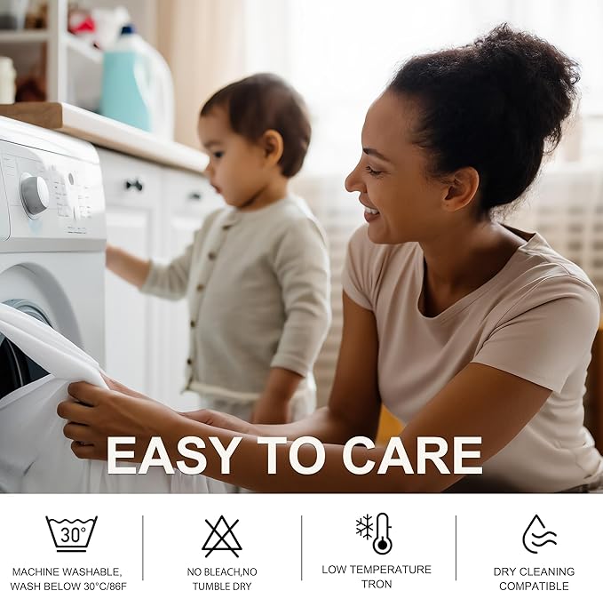NICETOWN White Full Blackout Bathroom Curtains 50 inches Long, Grommet Thermal Window Treatment 100% Blackout Curtains for Kitchen/Bedroom, 2 Panels, W34 x L50