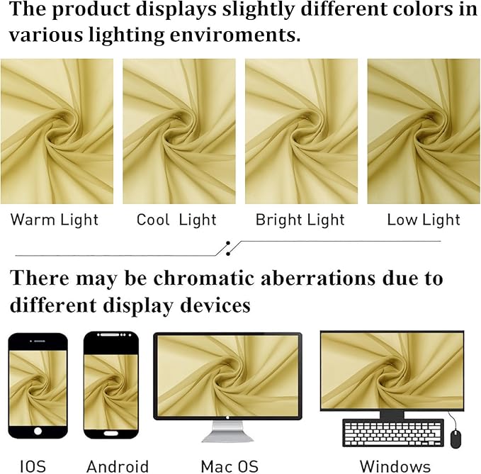 Lecloud Yellow Sheer Curtains 84 Inches Long 2 Panels, Light Filtering Voile Window Curtains for Bedroom Living Room, Dual Rod Pocket Semi Sheer Window Treatments, 40 W x 84 L Inches