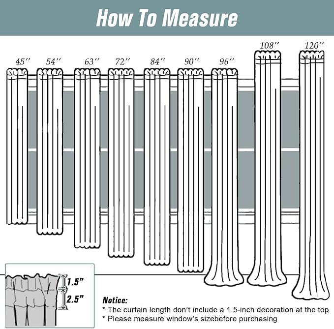 Cream Sheer Curtains 120 Inches Long 2 Panels, Extra Long Light Filtering Modern Window Curtains for Sliding Glass Door, Rod Pocket Voile Drapes for Living Room Bedroom, 2x42Wx120L Inches