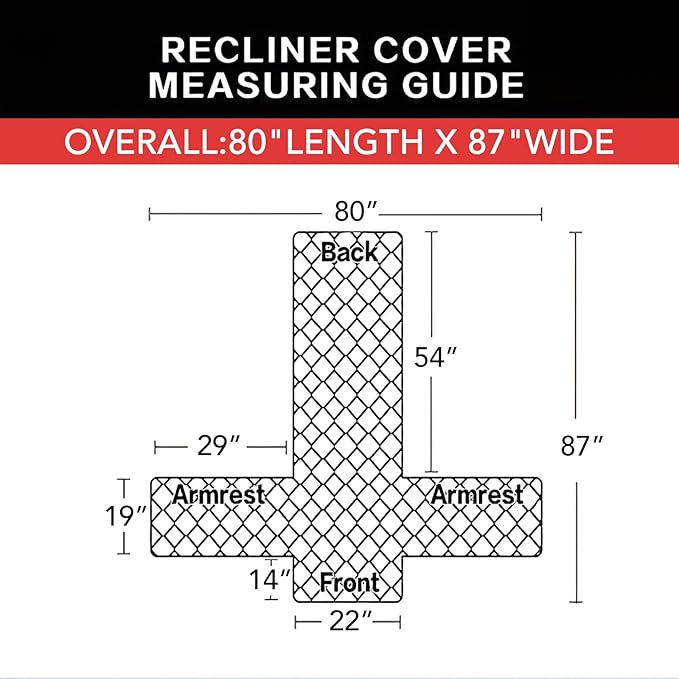 Easy-Going Recliner Chair Slipcover Reversible Sofa Cover Water Resistant Couch Cover Furniture Protector with Elastic Straps for Pets Dog (Recliner 22 inch, Chocolate/Chocolate)