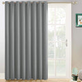 Yakamok Blackout Patio Curtains 100x84 Inches for Sliding Door Extral Wide Blackout Curtain Panels Thermal Insulated Room Divider - Grommet Top, 7' Tall by 8.3' Wide - Dove Grey