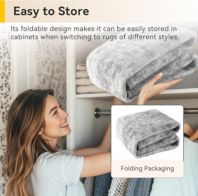 Washable Area Rugs 2'x10' Non-Slip Modern Abstract Soft for Living Room Entryway Bedroom Nursery, Print Pattern, Gray White Grey