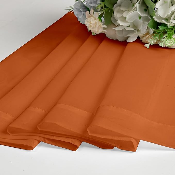 Lecloud Orange Sheer Curtains 78 Inches Long 2 Panels, Light Filtering Voile Airy Curtains, Balance Light Privacy Window Treatments with Rod Pocket for Bedroom Living Room, Each 42" W x 78" L