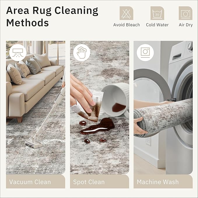 Runner Rug 2x6 Washable Non-Slip Kitchen Runner Rugs for Bathroom Laundry Room Pink/Grey Vintage Floor Carpet Runners for Hallway Entryway