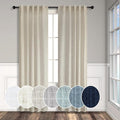 Pitalk Flax Linen Sheer Curtains & Drapes 38 Inch Wide Tan Beige Colored Curtains for Bedroom Living Room Picture Bay Window Sunroom Width 38 x 72 Long Pair Set 2 Panels Back Tab Rod Pocket
