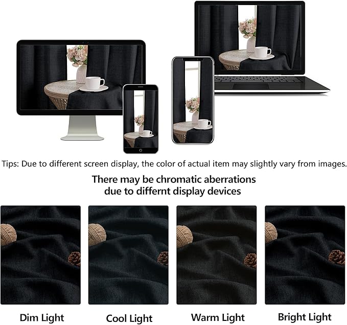 OWENIE Black Valances for Windows 1 Pcs 22 Inch Length, Light Filtering Textured Short Small Valance Curtains for Bathroom Basement Living Room Bedroom, Half Window Curtains Over Sink, 60" W by 22" L