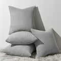 Topfinel Decorative Grey Throw Pillow Covers Cushion Cases, Set of 4 Soft Velvet Modern Double-Sided Designs, Mix and Match for Home Decor, Pillow Inserts Not Included (16x16 inch)
