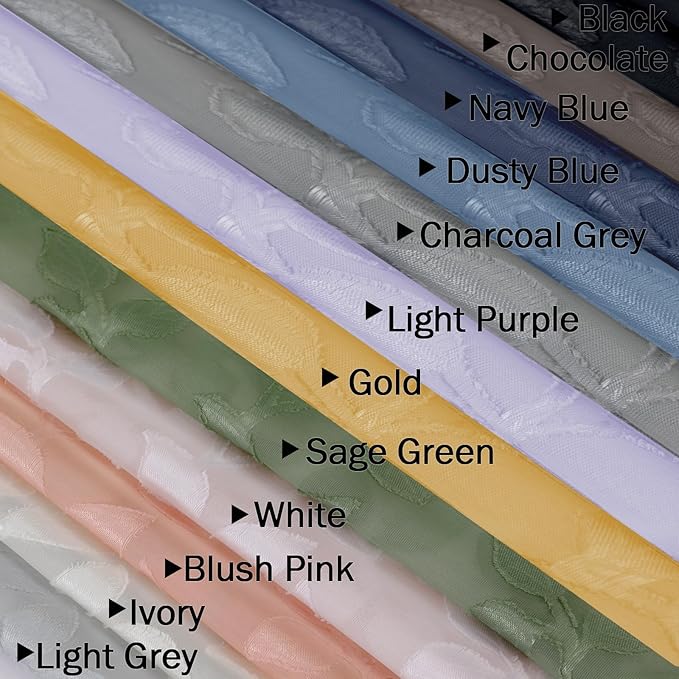 Chyhomenyc Extra Long White Sheer Curtains 120 Inch Length 2 Panels Set, Light Filtering Tufted Textured Soft Airy Rod Pocket Gentle Leaf Window Treatment Drapes for Living Room, 52" Wx120 L, 2PCS