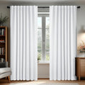 Deconovo Room Darkening Curtains, Thermal Insulated Noise-Reducing Window Panels for Bedroom, Living Room and Home Office, 2 Panels, Pure White, 70W x 84L Inch
