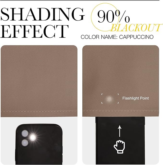 NICETOWN Kids Blackout Curtain Panels - Window Treatment Thermal Insulated Solid Rod Pocket Curtains/Drapes for Bedroom (Set of 2 Panels, 42 by 63 Inch, Cappuccino)
