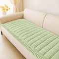 hyha Couch Covers for Dogs Washable, Non Slip Plush Dog Sofa Protectors, Fuzzy Pet Couch Covers for 3 Cushion Sofa Pet Friendly (Green, 27.6" x 82.7")