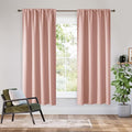 RYB HOME Bedroom Blackout Curtains 72 inches Long, 100% Blackout Thermal Insulated Noise Reducing Curtains for Living Room Nursury, 62 inches Wide by 72 inches Long, Peach Pink