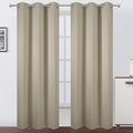LEMOMO Beige Thermal Blackout Curtains/38 x 84 Inch/Set of 2 Panels Room Darkening Curtains for Bedroom