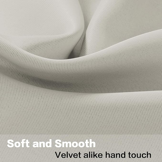 H.VERSAILTEX 4 Panels Blackout Valances for Small Windows Thermal Insulated Short Curtains Privacy Decorative Rod Pocket Shade for Kitchen/Living Room/Cafe/Bathroom/Laundry,52" W x 18" L,Pale Oak