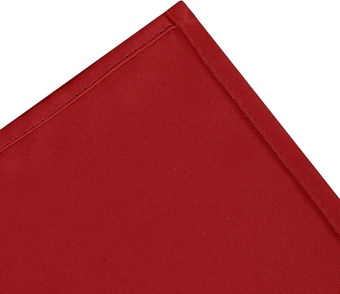 LEMOMO Bright Red Blackout Curtains 52 x 63 Inch Length/Set of 2 Curtain Panels/Thermal Insulated Room Darkening Blackout Curtains for Bedroom