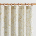 jinchan Floral Curtains 84 Inches Long Mustard Yellow Flower Linen Farmhouse Curtain for Living Room French Country Vintage Curtain Rod Pocket Curtains Set 2 Panels Floral Printed