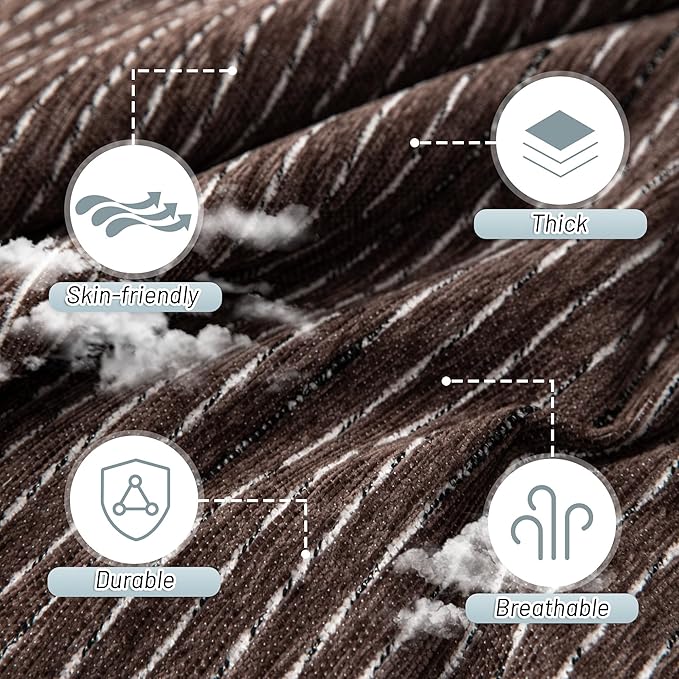 MYSKY HOME Loveseat Cover Deep Chocolate Couch Cover Sectional Couch Covers for 2 Cushion Couch Sofa Thick Universal Chenille Sofa Cover with Tassel Durable Furniture Protector for Dogs 91" x 118"