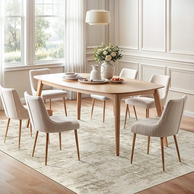 9x12 Area Rug for Living Room, Abstract Non Slip Machine Washable Vintage Carpets, Low Pile Lightweight Large Rug for Bedroom, Dining Room, Home Office Beige Gray