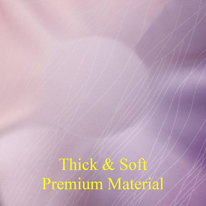 Estelar Textiler Pink and Purple Blackout Curtains 54 Inch Length, Light Blocking Gradient Drapes for Kitchen, Room Darkening Thermal Insulated Grommet Ombre Curtains for Bathroom,42Wx54L,2 Panels