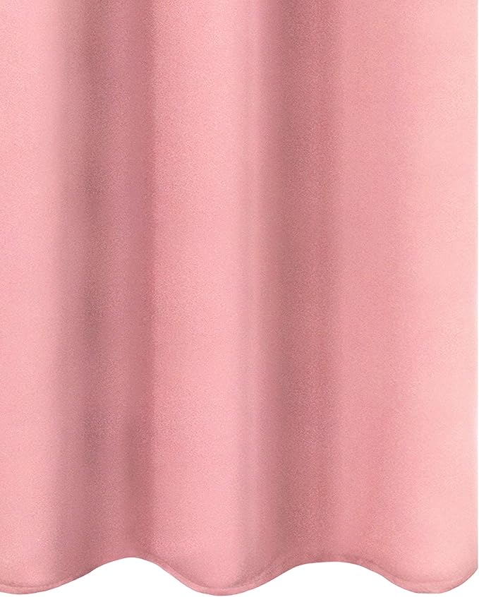 LEMOMO Pink Thermal Blackout Curtains/38 x 84 Inch/Set of 2 Panels Room Darkening Curtains for Bedroom