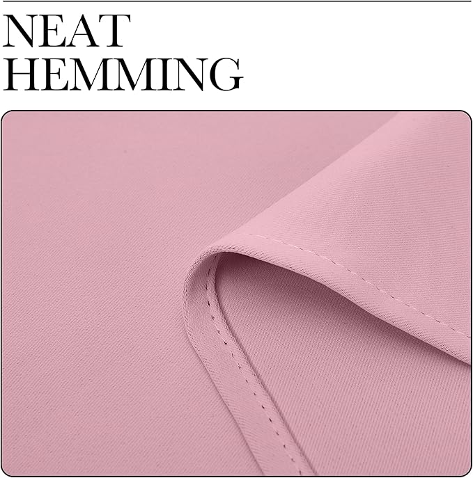 NICETOWN Crystal Pink Blackout Curtains 120" Long for Office, Dining Room, Guest Room, 55" Wide, 2 Pieces, Sound Reducing Heat and Cold Block Curtain Panels for Modern Room Decorative