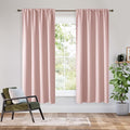 RYB HOME Bedroom Blackout Curtains 54 inches Long, 100% Blackout Thermal Insulated Noise Reducing Curtains for Living Room Nursury, 42 inches Wide by 54 inches Long, Baby Pink