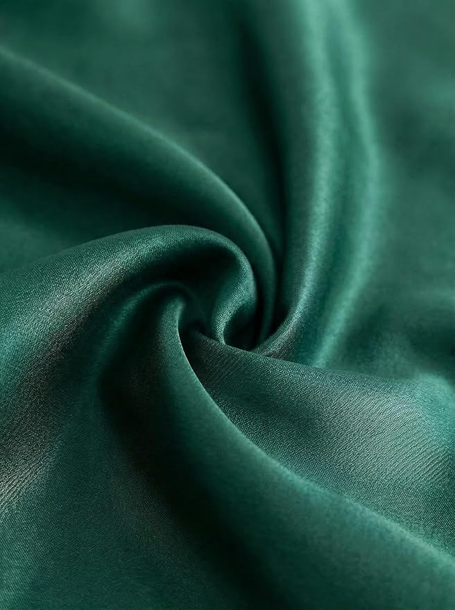 Molaxhome Swag Curtain 51 inch Length Rod Pocket Scalloped Curtain Valance Sheer Lace Panels with Hanging Crystal Beads for Kitchen Bedroom Window Treatments Drape Decor 1pc (Cloth Green, 51Wx23L)