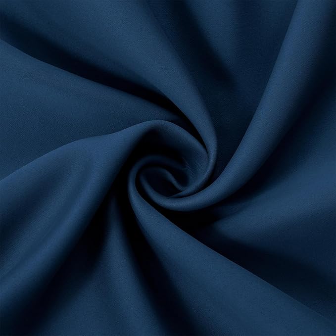 LEMOMO Navy Blue Thermal Blackout Curtains/52 x 54 Inch/Set of 2 Panels Room Darkening Curtains for Bedroom