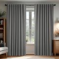 Deconovo Blackout Curtains, Thermal Insulated, W70 x L108 2 Panels, Back Tab, Machine Washable, Room-Darkening Drapes for Bedroom/Living Room Light Grey