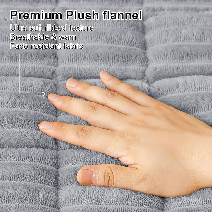 Smiry Couch Cover for Dogs Washable, Non Slip Fuzzy Pet Couch Covers for 3 Cushion Sofa Pet Friendly, Thick Soft Sofa Slipcovers Cushion Protector (Grey, 27.6" x 59")