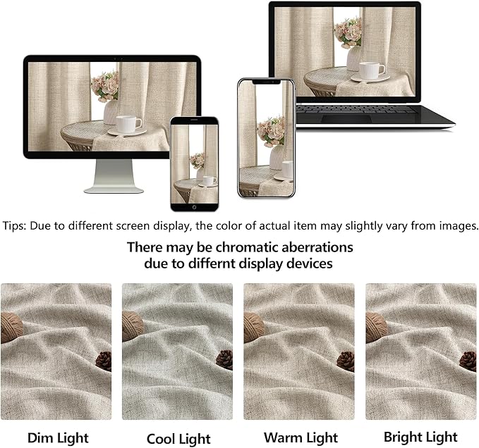 OWENIE Linen Valances for Windows 1 Pcs 24 Inch Length, Light Filtering Textured Short Small Valance Curtains for Bathroom Basement Living Room Bedroom, Half Window Curtains Over Sink, 60" W by 24" L