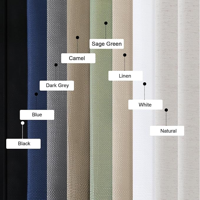 OWENIE Bob 1 PCS Camel Valances for Windows, Faux Linen Textured Kitchen Window Curtains Valance for Bedroom Living Room, Modern Soft Airy Solid Rod Pocket Bathroom Cafe Curtain, 60Wx20L Inch