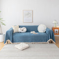 HANDONTIME Couch Slipcover Dog Sofa Covers Boho Couch Cover for Dogs Blue Sofa Throw Cover Bohemian Sofa Covers for 3 Cushion Couch Herringbone Sectional Couch Cover Slipcovers for Sofas, 71" X134"