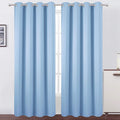 LEMOMO Sky Blue Thermal Blackout Curtains/52 x 108 Inch/Set of 2 Panels Room Darkening Curtains for Bedroom