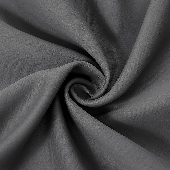 LEMOMO Frost Grey Thermal Blackout Curtains/38 x 63 Inch/Set of 2 Panels Room Darkening Curtains for Bedroom