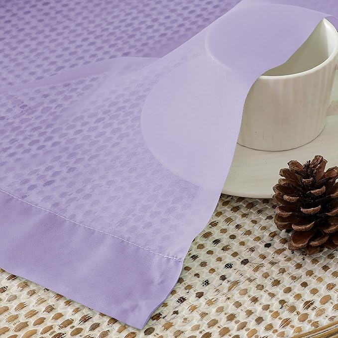OVZME Lavender Sheer Curtains 54 Inches Long 2 Panels - Soft Light Filtering Window Sheer Panels for Living Room/Bedroom, Top Dual Rod Pocket, 1 Pair, Each 42Wx54L Inches