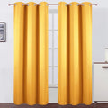 LEMOMO Yellow Thermal Blackout Curtains/42 x 84 Inch/Set of 2 Panels Room Darkening Curtains for Bedroom