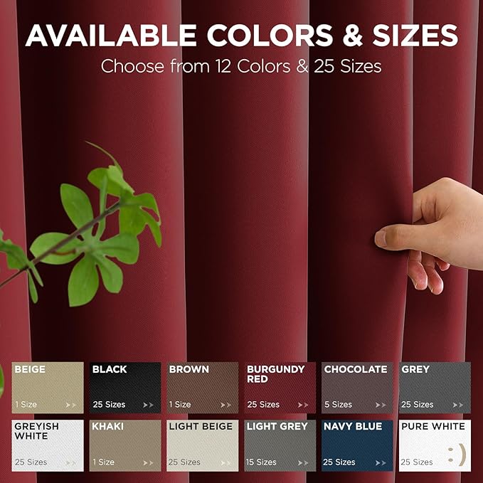 Joydeco Blackout Door Curtain for Doorway Privacy 78 Inches Long, Grommet Closet Curtain for Open Closet, Room Divider for Bedroom Living Room (Burgundy Red, 52Wx78L, 1 Panel)