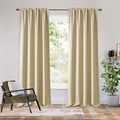 RYB HOME Bedroom Blackout Curtains 80 inches Long, 100% Blackout Thermal Insulated Noise Reducing Curtains for Living Room Nursury, 42 inches Wide by 80 inches Long, Biscotti Beige