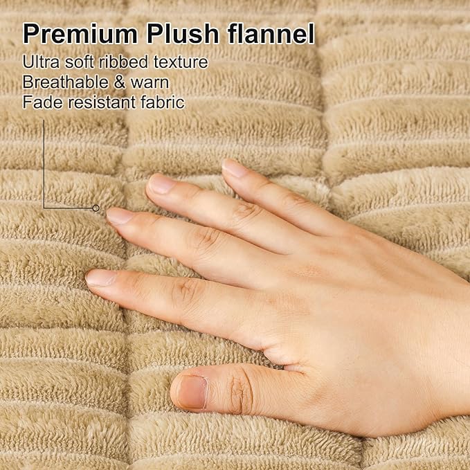 Smiry Couch Cover for Dogs Washable, Non Slip Fuzzy Pet Couch Covers for 3 Cushion Sofa Pet Friendly, Thick Soft Sofa Slipcovers Cushion Protector (Camel, 27.6" x 59")