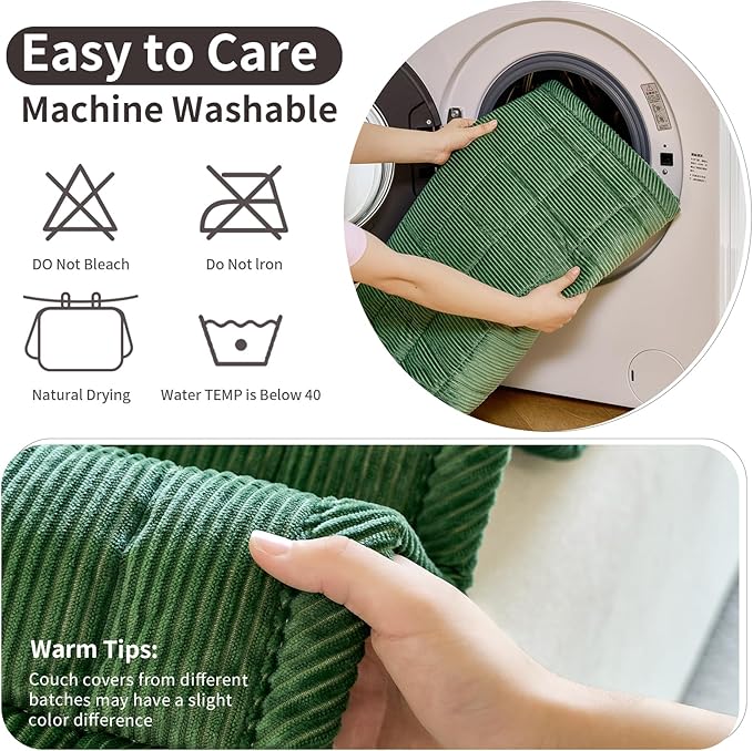 Couch Covers for Dogs Washable, Non Slip Couch Covers for Loveseat Sofa Pet Friendly, Soft Fuzzy Sofa Covers for Pet, Dog Couch Cover Furniture Protector(1PC,Green,27.6"x82.7")
